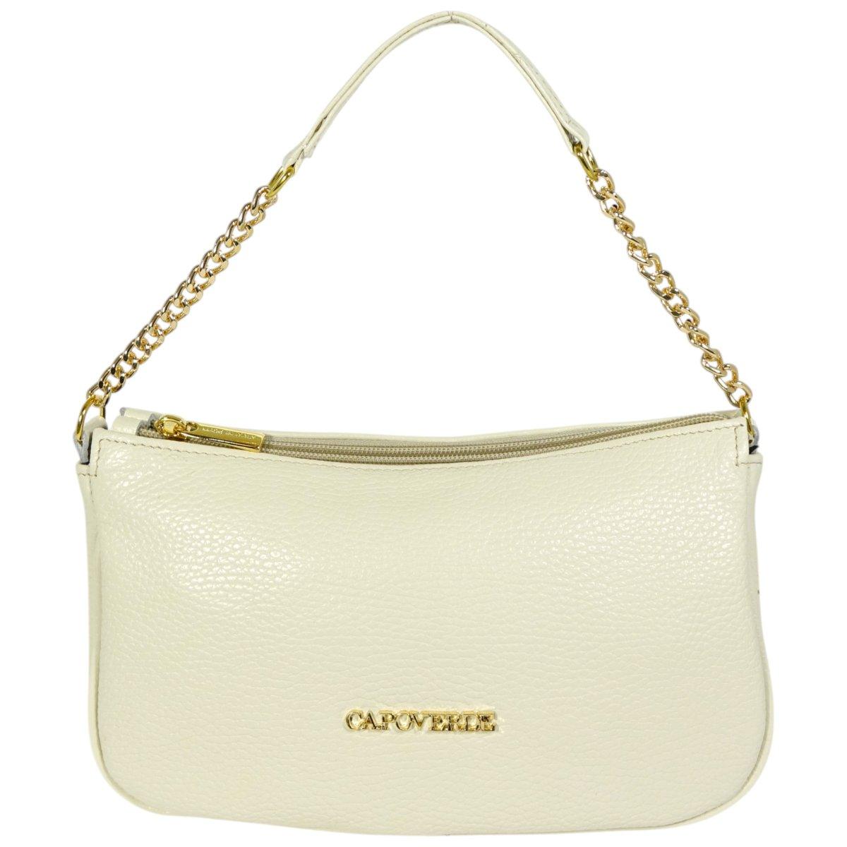 Borsa donna con tracolla in vera pelle Made in Italy Capoverde