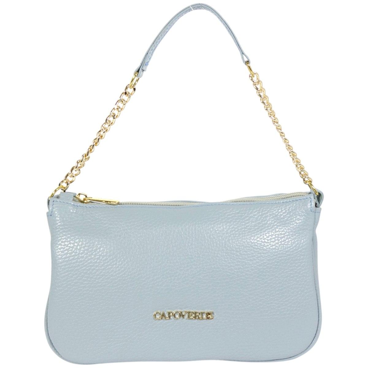 Borsa donna con tracolla in vera pelle Made in Italy Capoverde