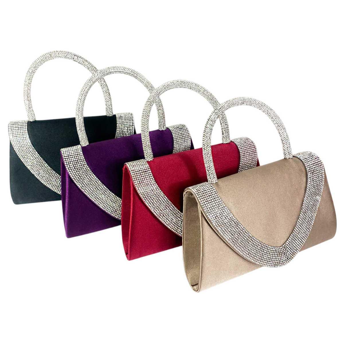 Borsa satinata cerimonia donna Emma Le Kikke