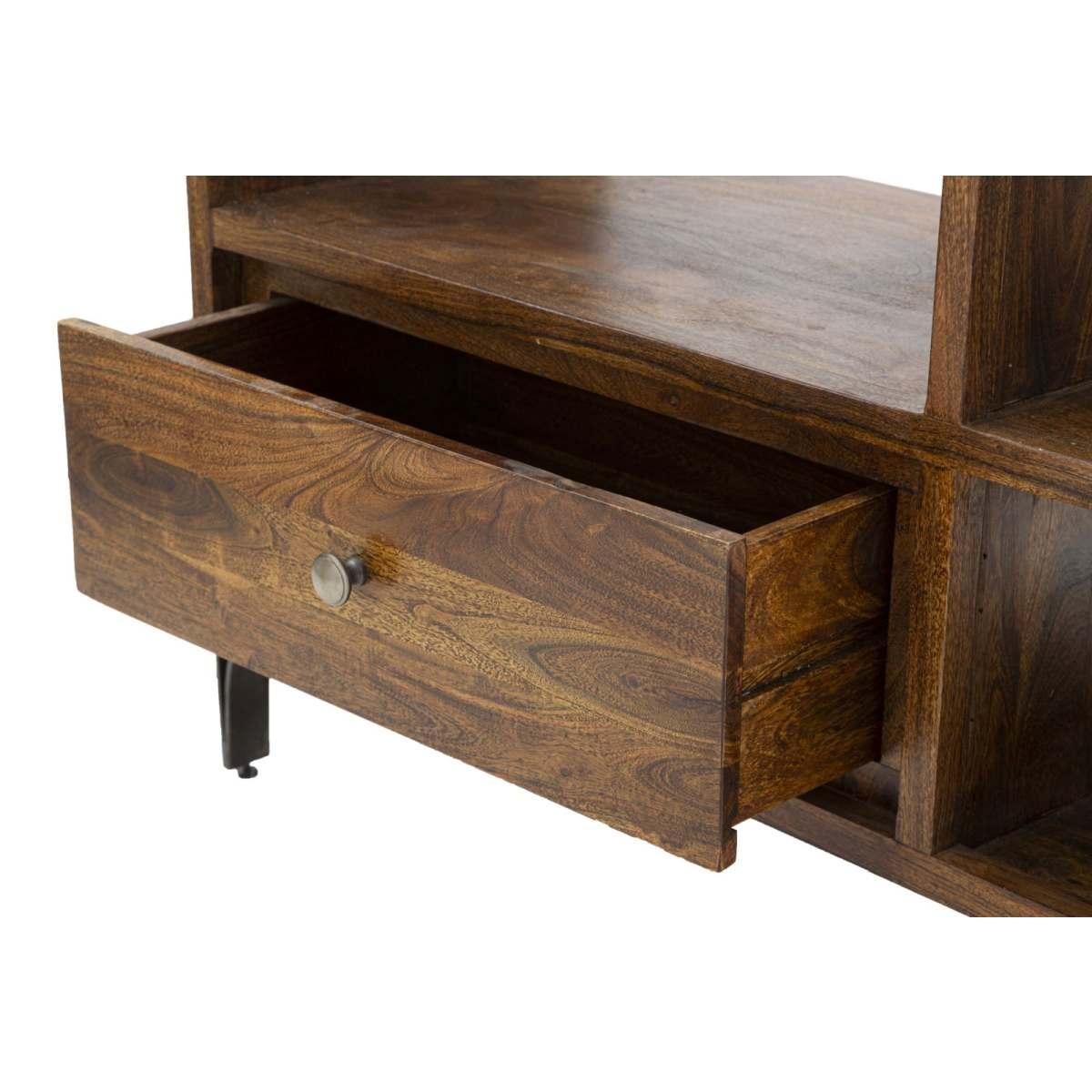 Libreria mustang cm 118x40x178 (legno di acacia nilotica)