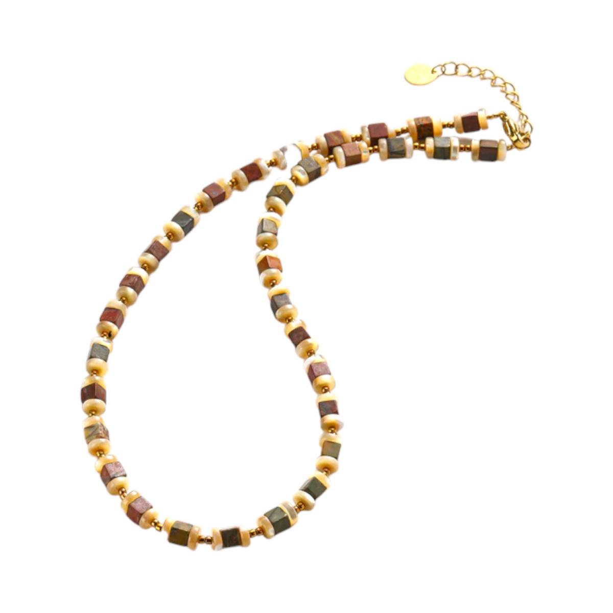 Collana donna in acciaio e perle di fiume