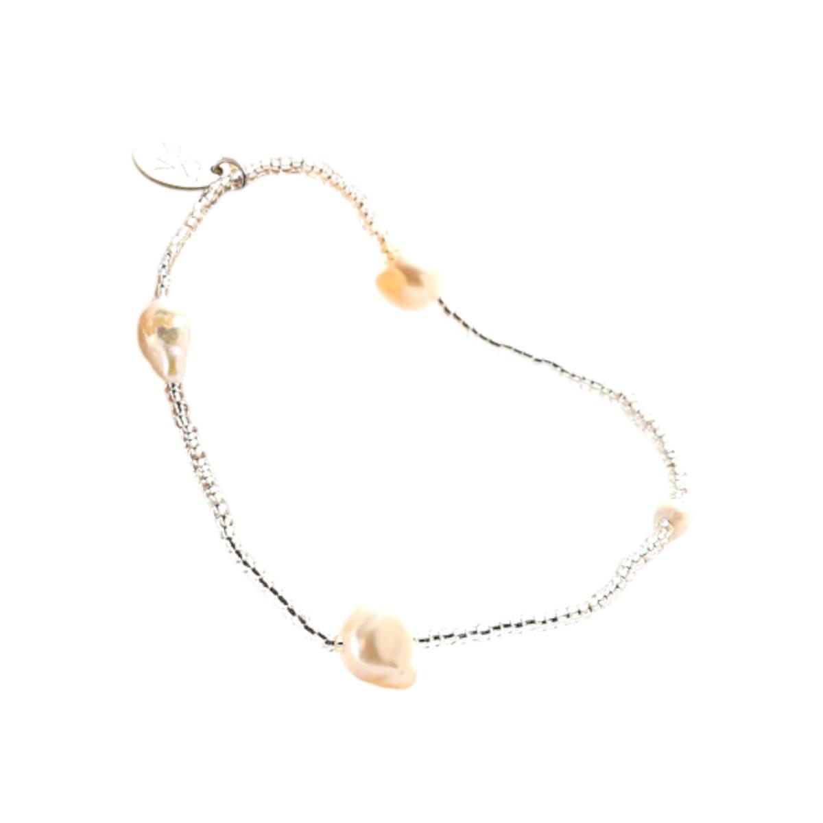 Bracciale donna in perle di fiume e perline