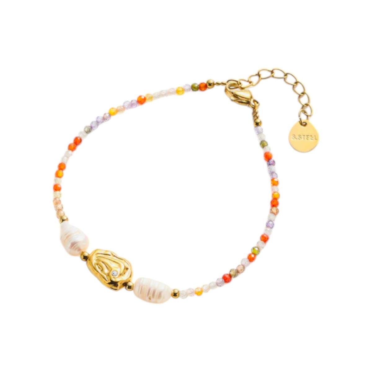 Bracciale in perle di fiume e pietre dure