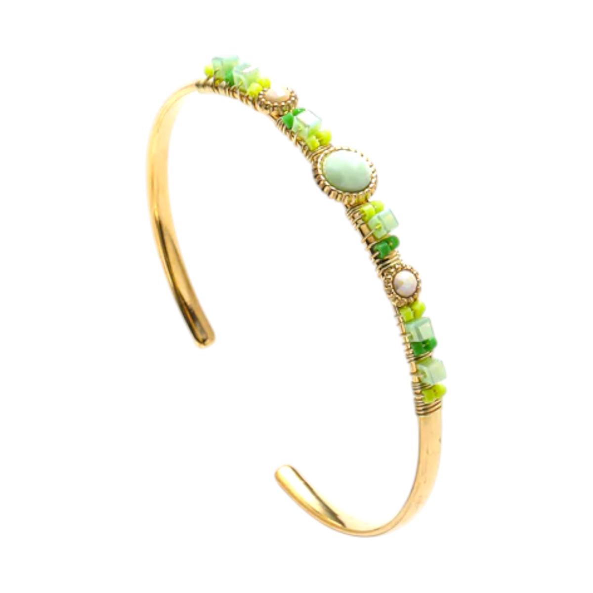 Bracciale rigido con cristalli e strass