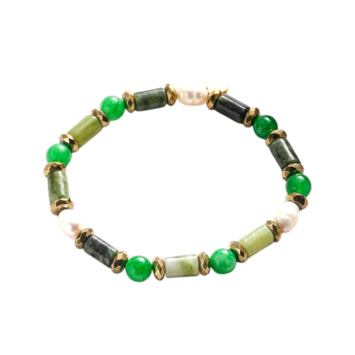 Bracciale donna perla di fiume e pietra dura