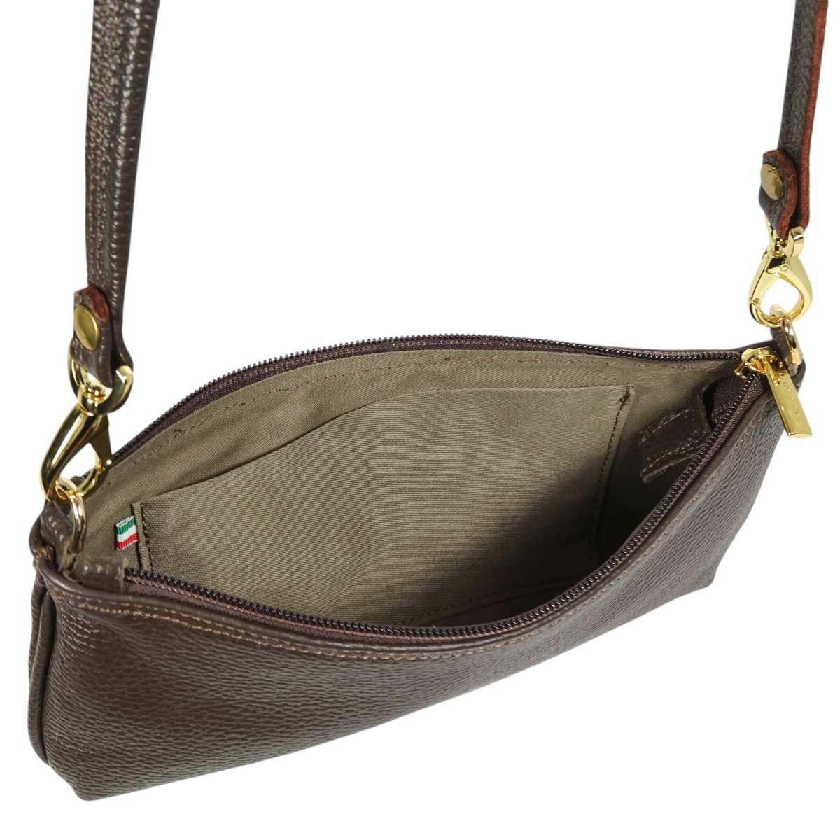 Borsa a spalla donna in vera pelle Made in Italy Capoverde