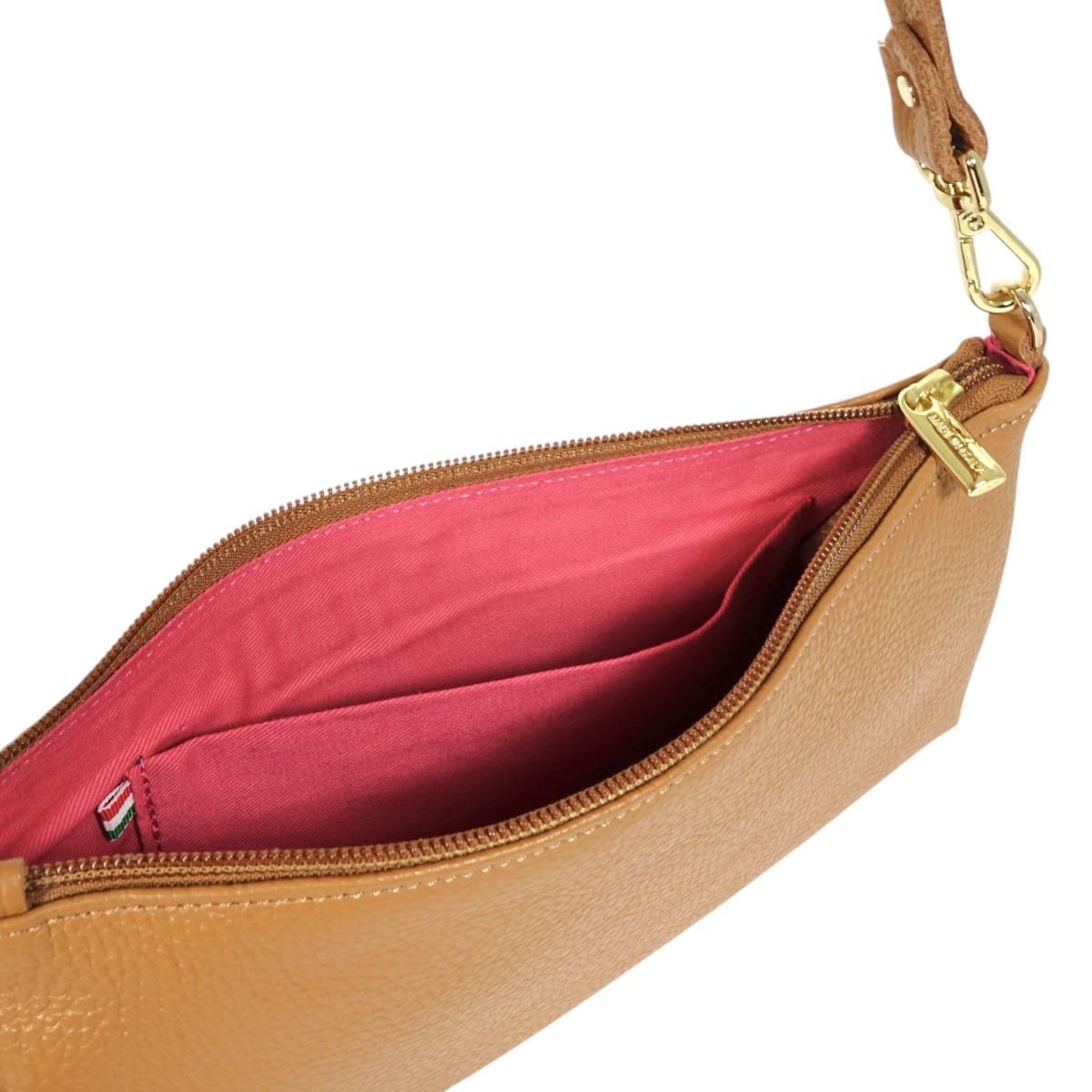 Borsa a spalla donna in vera pelle Made in Italy Capoverde