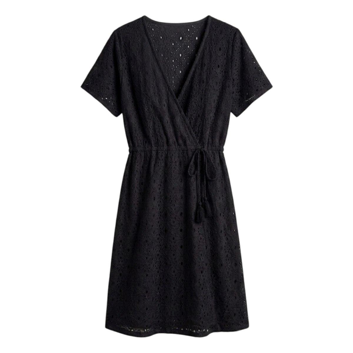 Copricostume corto donna in cotone motivo traforato Twiggy