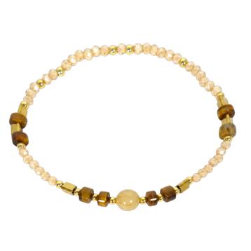 Bracciale donna con pietre in occhio di tigre
