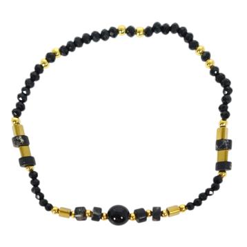 Bracciale donna con pietre in quarzo fume'