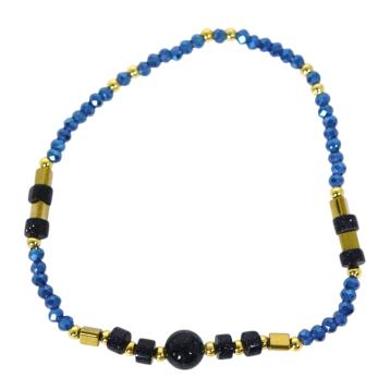 Bracciale donna con pietre in agata blu