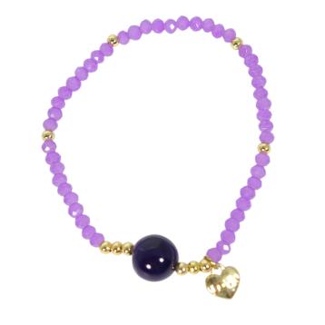 Bracciale donna con pietre da 10 mm in ametista