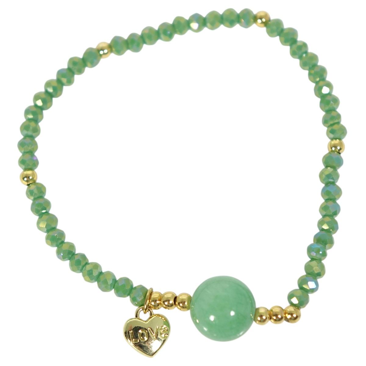 Bracciale donna con pietre da 10 mm in amazzonite
