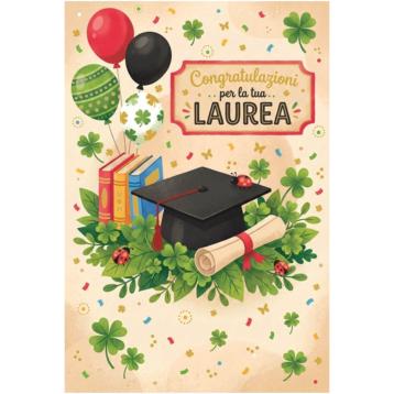 Biglietto auguri laurea due soggetti