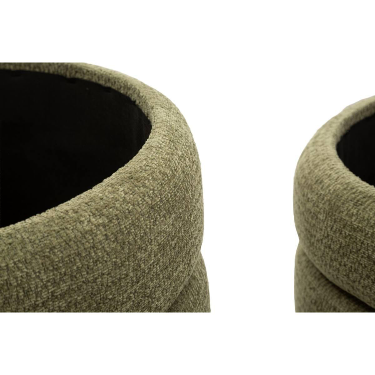 Pouf c/contenitore warsaw coppia verde cm Ø 44x47-35x39