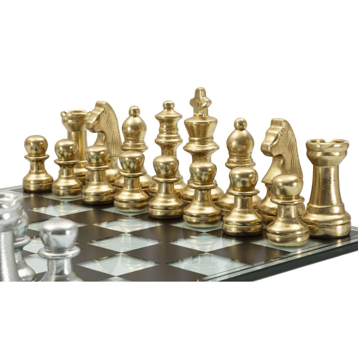 Set scacchiera nera/bianca cm 50,5x50,5x14