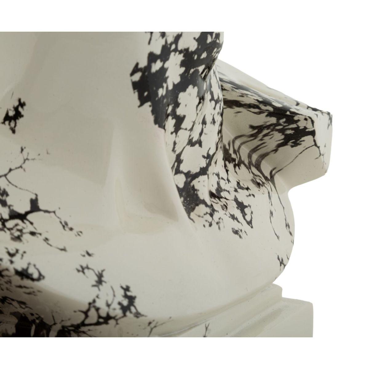 Scultura testa antica okinawa cm 18x16x30