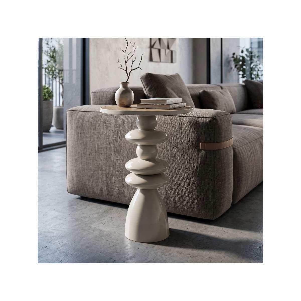 Tavolinetto seoul tortora cm Ø 45,5x63