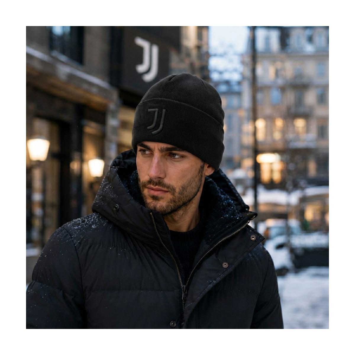Cappello skipper nero con logo ricamato uomo ufficiale Juventus