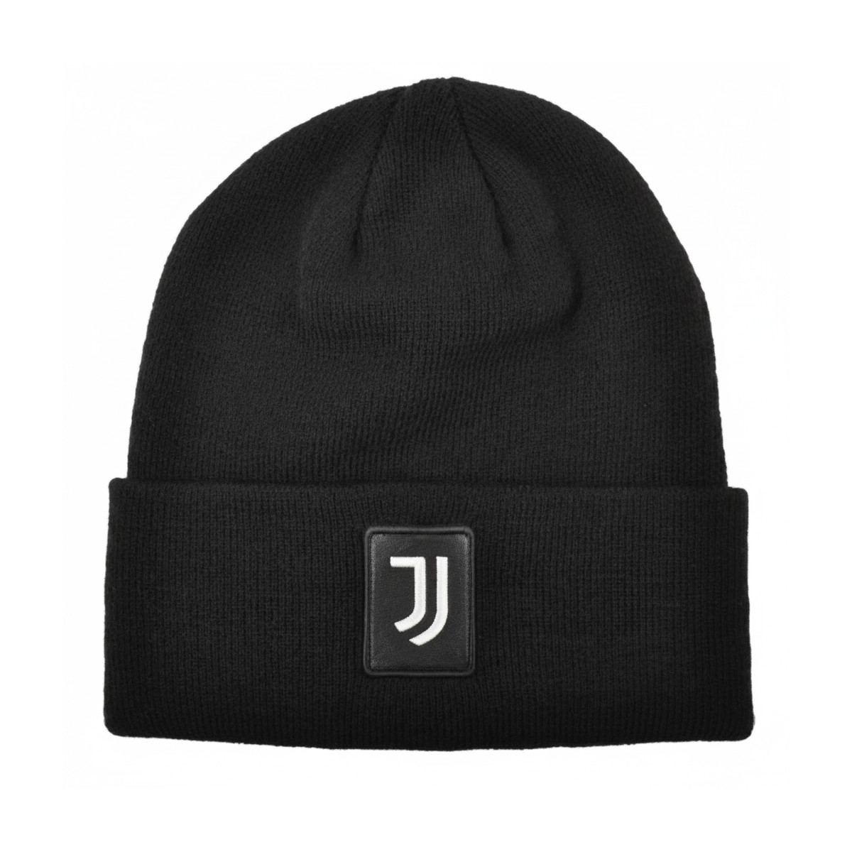 Cappello skipper uomo in maglia liscia con patch in pelle ufficiale Juventus
