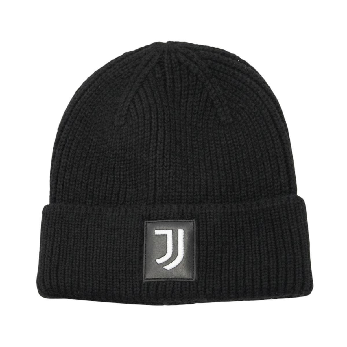 Cappello skipper nero uomo con patch in pelle ricamato ufficiale Juventus