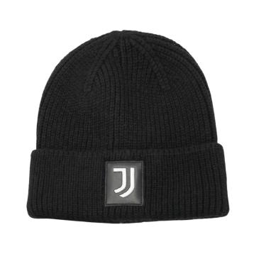 Cappello skipper nero uomo con patch in pelle ricamato ufficiale Juventus