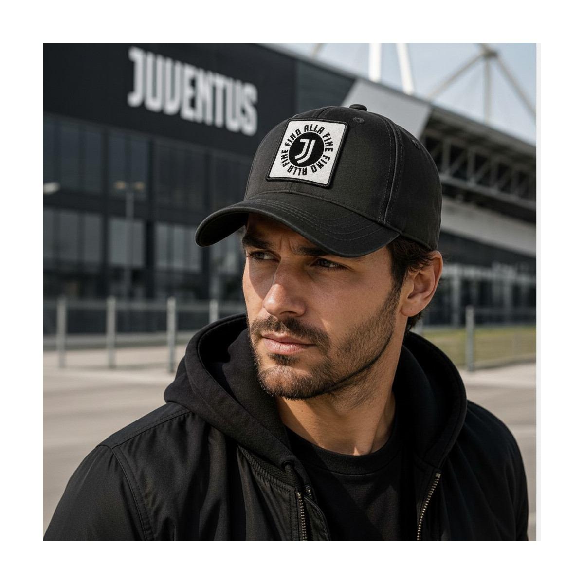 Cappello baseball uomo patch in pelle con ricamo ufficiale Juventus