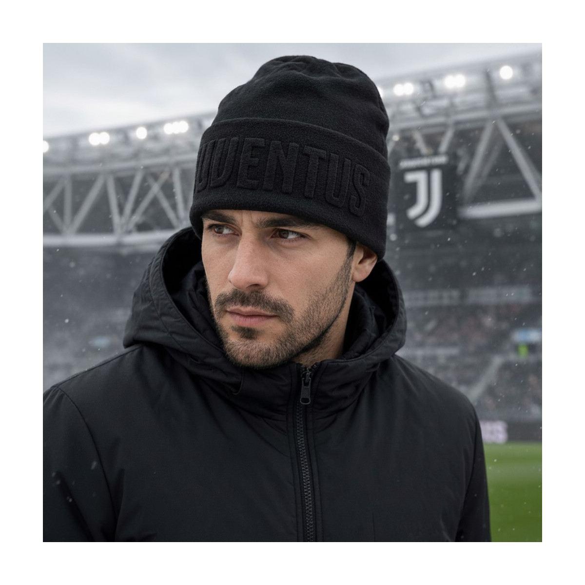 Cappello skipper uomo in pile con scritta in 3D ufficiale Juventus