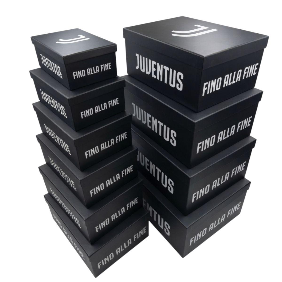 Set 10 pezzi scatole portaoggetti ufficiale Juventus