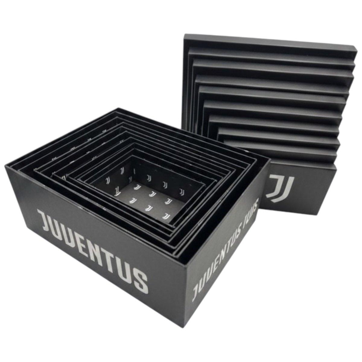 Set 10 pezzi scatole portaoggetti ufficiale Juventus