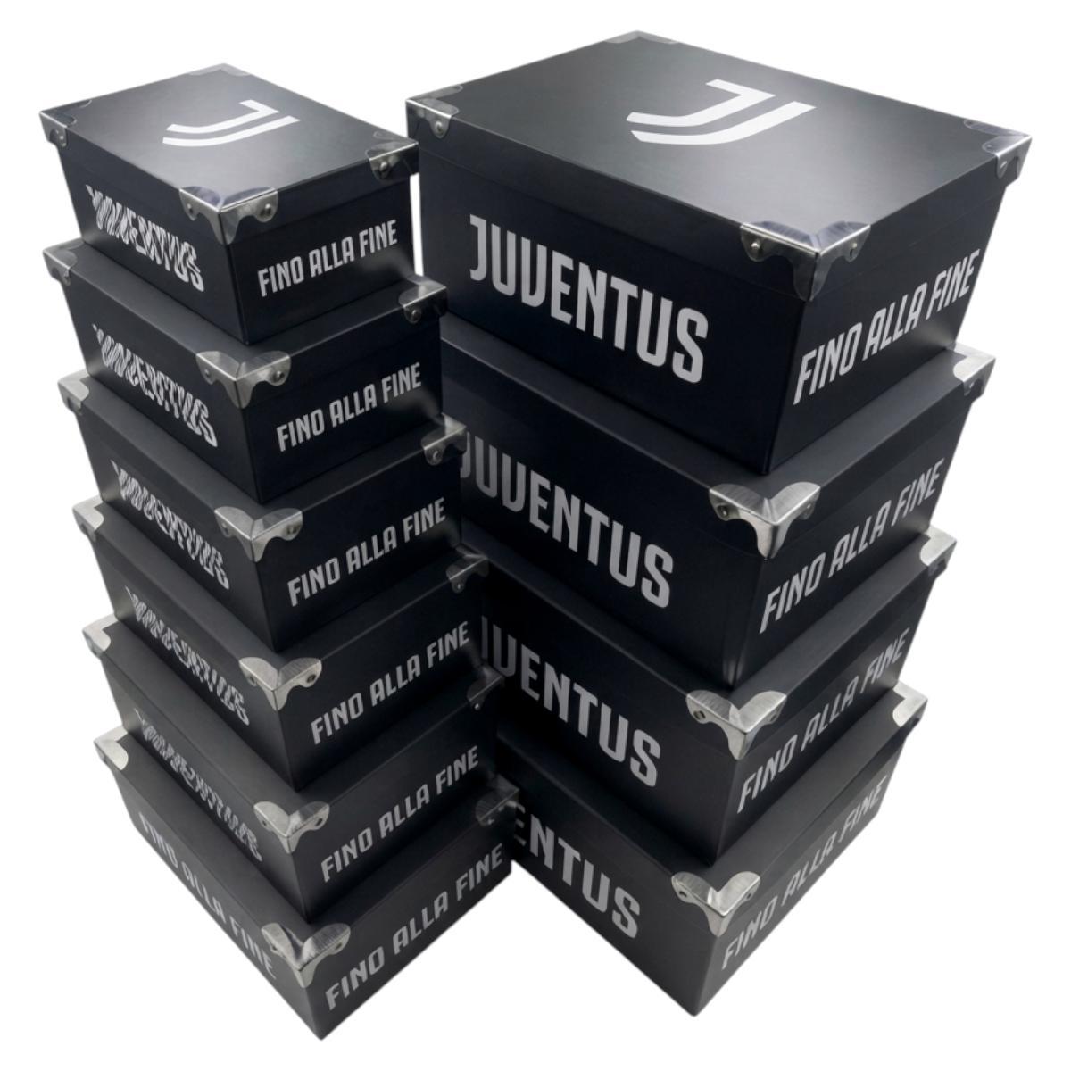 Set 10 pezzi bauletto portaoggetti ufficiale Juventus