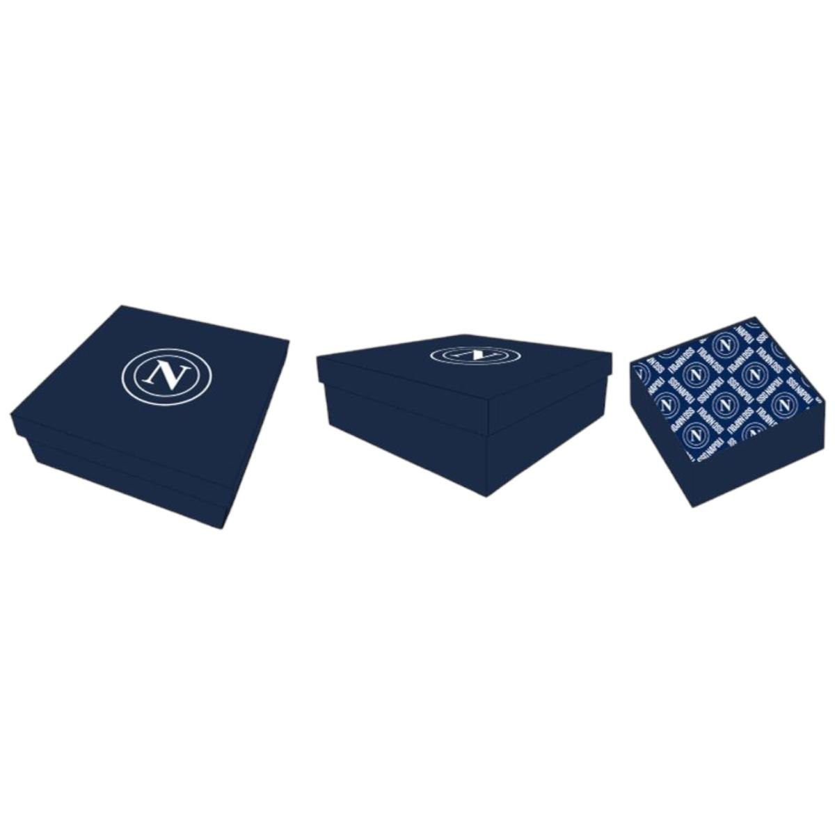 Cintura in pelle reversibile uomo in box ufficiale SSC Napoli