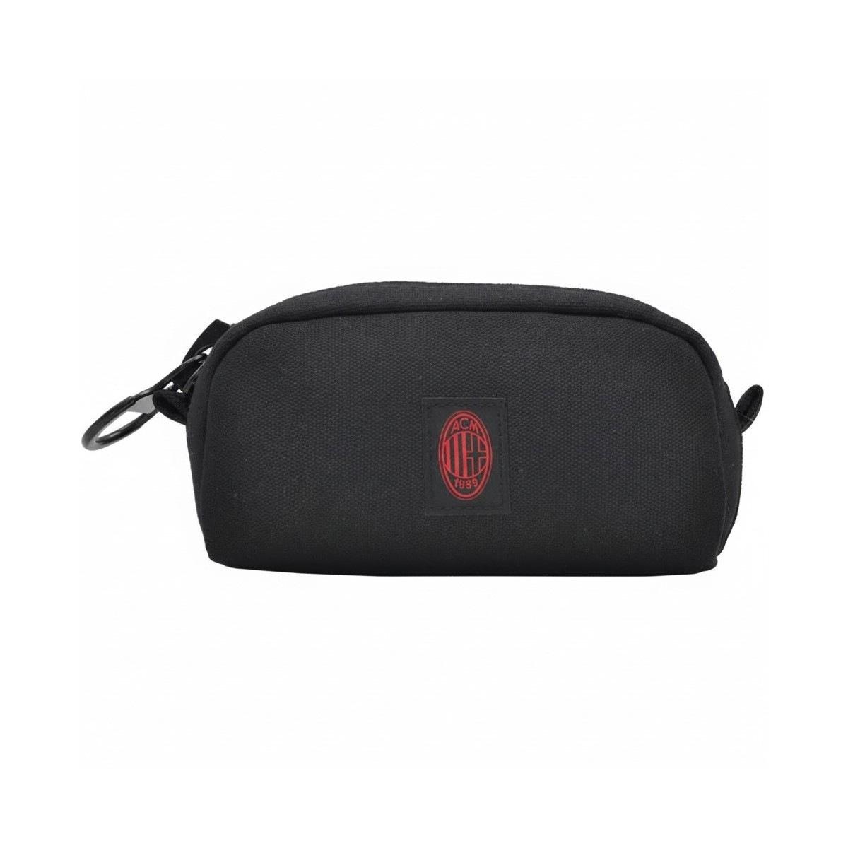 Pochette in canvas grande con zip uomo ufficiale Milan