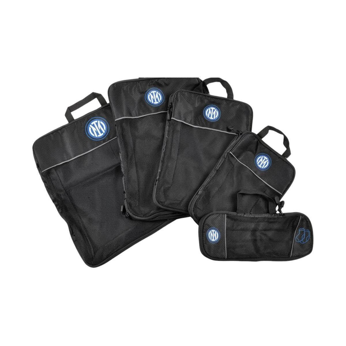 Set 5 pezzi artcoli da viaggio con zip estendibile ufficiale Inter