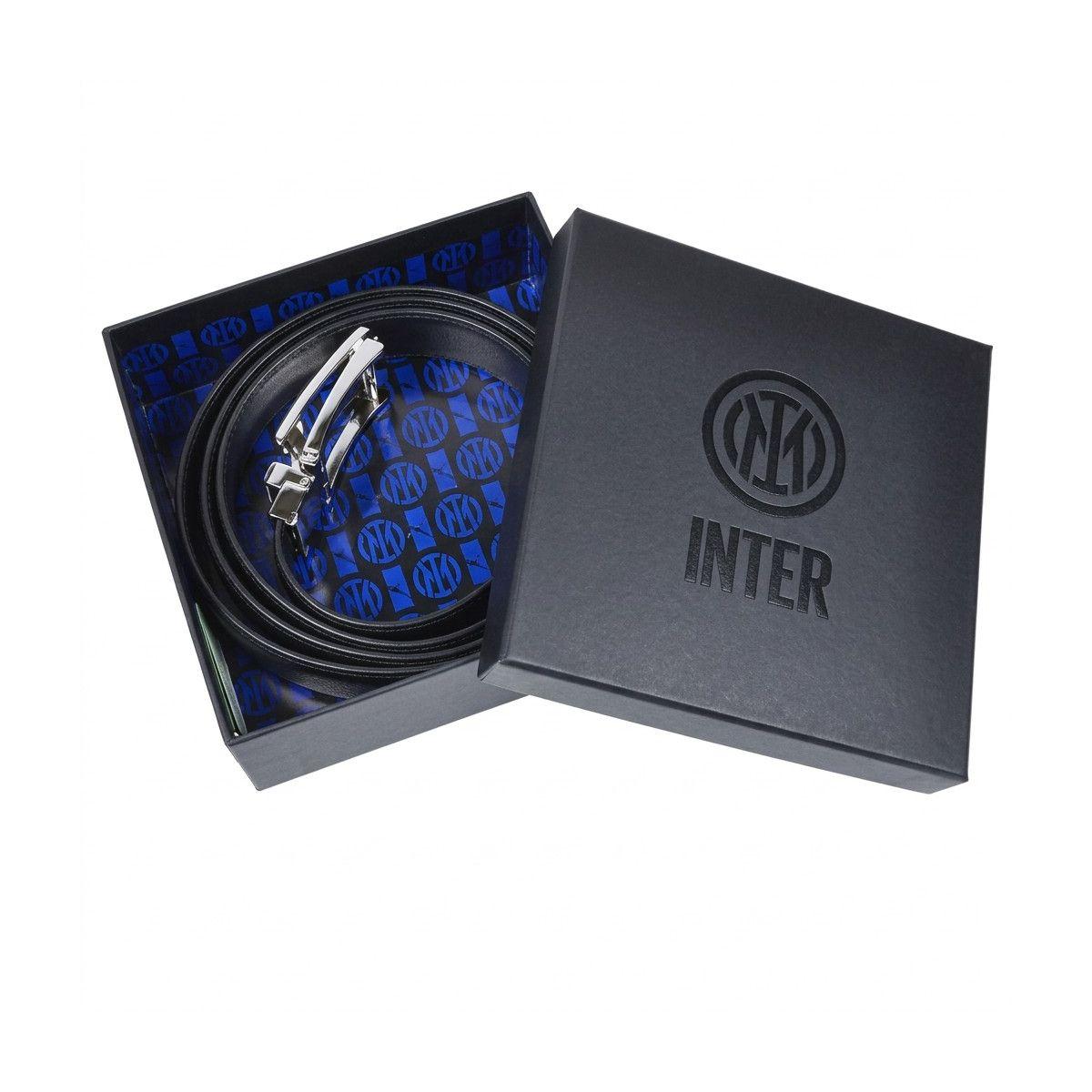 Cintura classica in box in pelle uomo ufficiale Inter