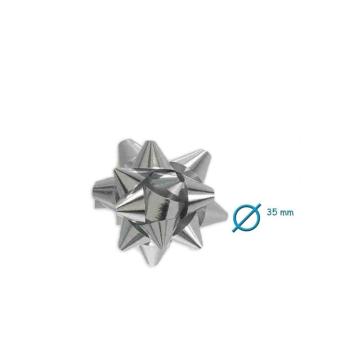 Coccarde adesive metallizzate argento 6,5mm confezione 400 pz.
