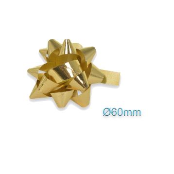 Coccarde adesive metallizzate oro mm.14 confezione da 100 pezzi