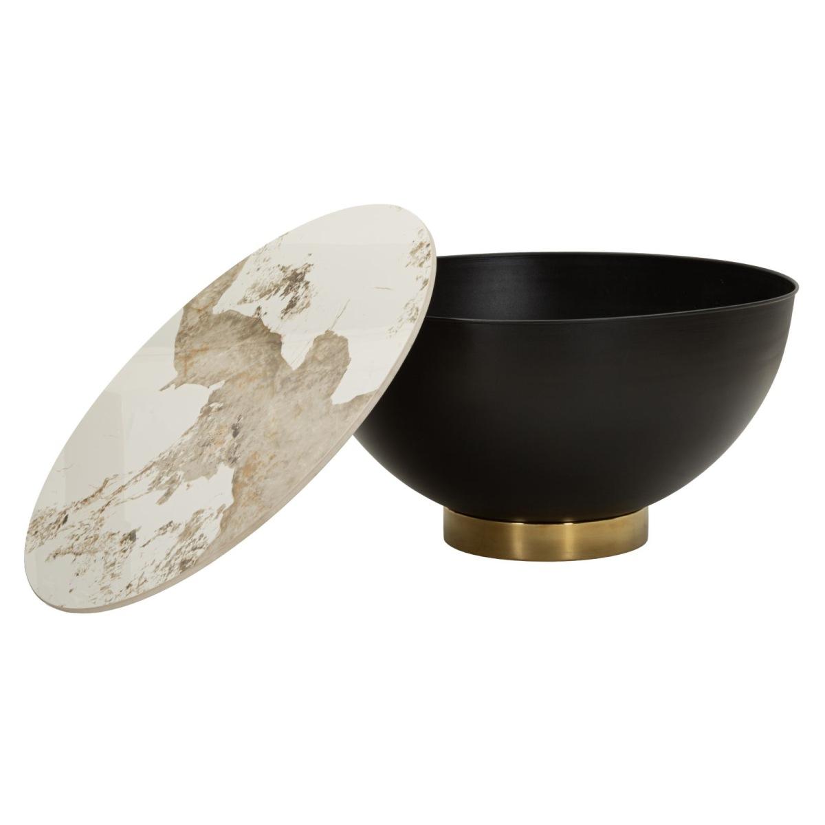Tavolo da caffe' gley c/contenitore cm Ø 73x47