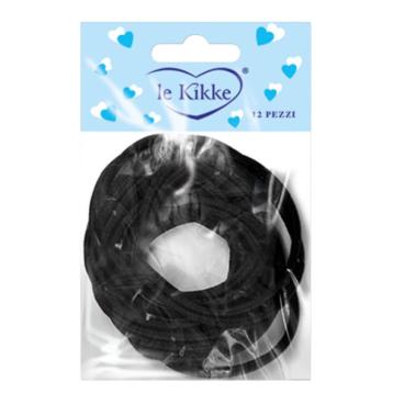Elastici per capelli neri in 12 card da 12 pezzi Le Kikke