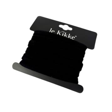 Elastico per capelli nero in card da 6 pezzi Le Kikke