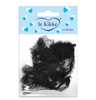 Retina per capelli card 12 pezzi nero Le Kikke
