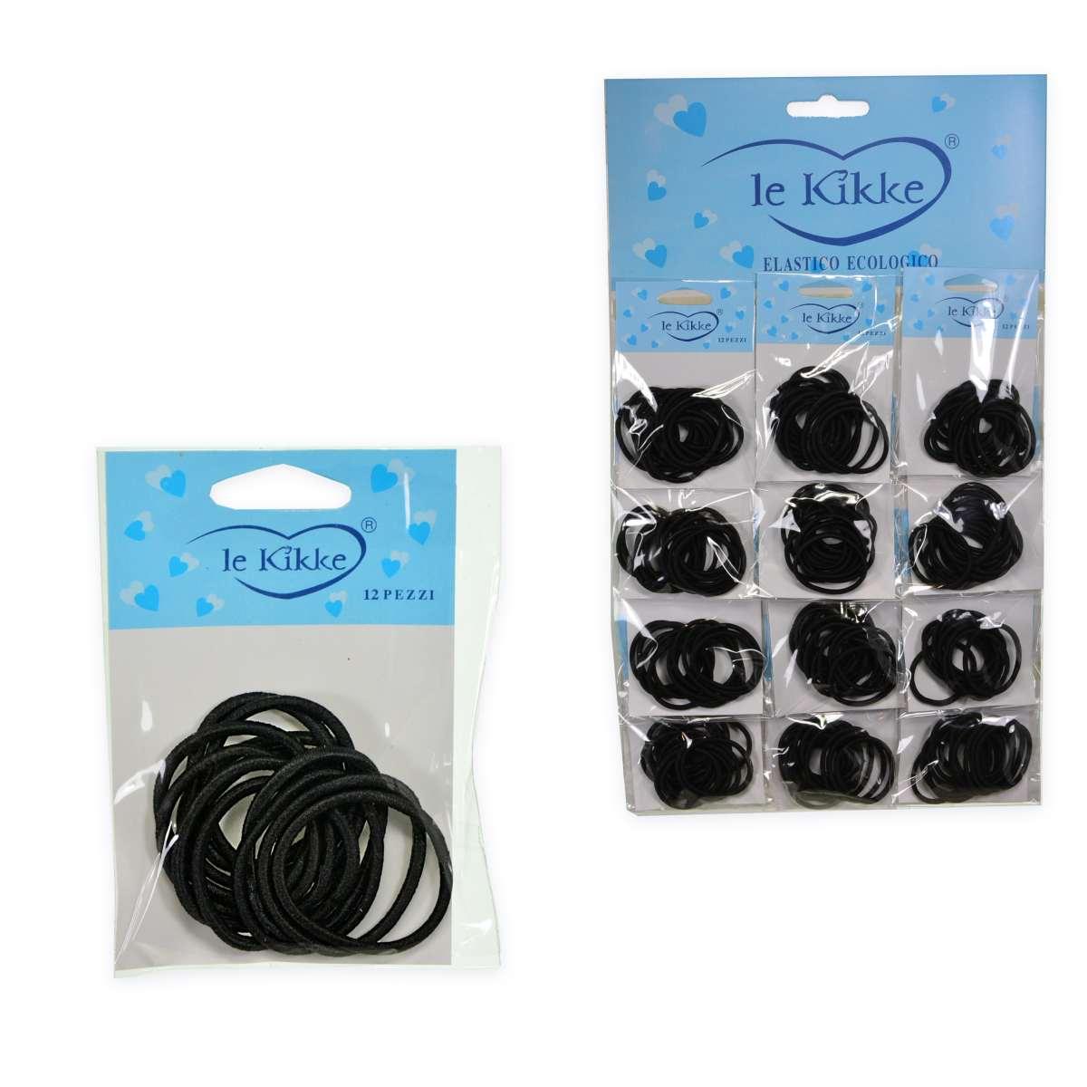 Elastici per Capelli 12 pz - Neri - Le Kikke