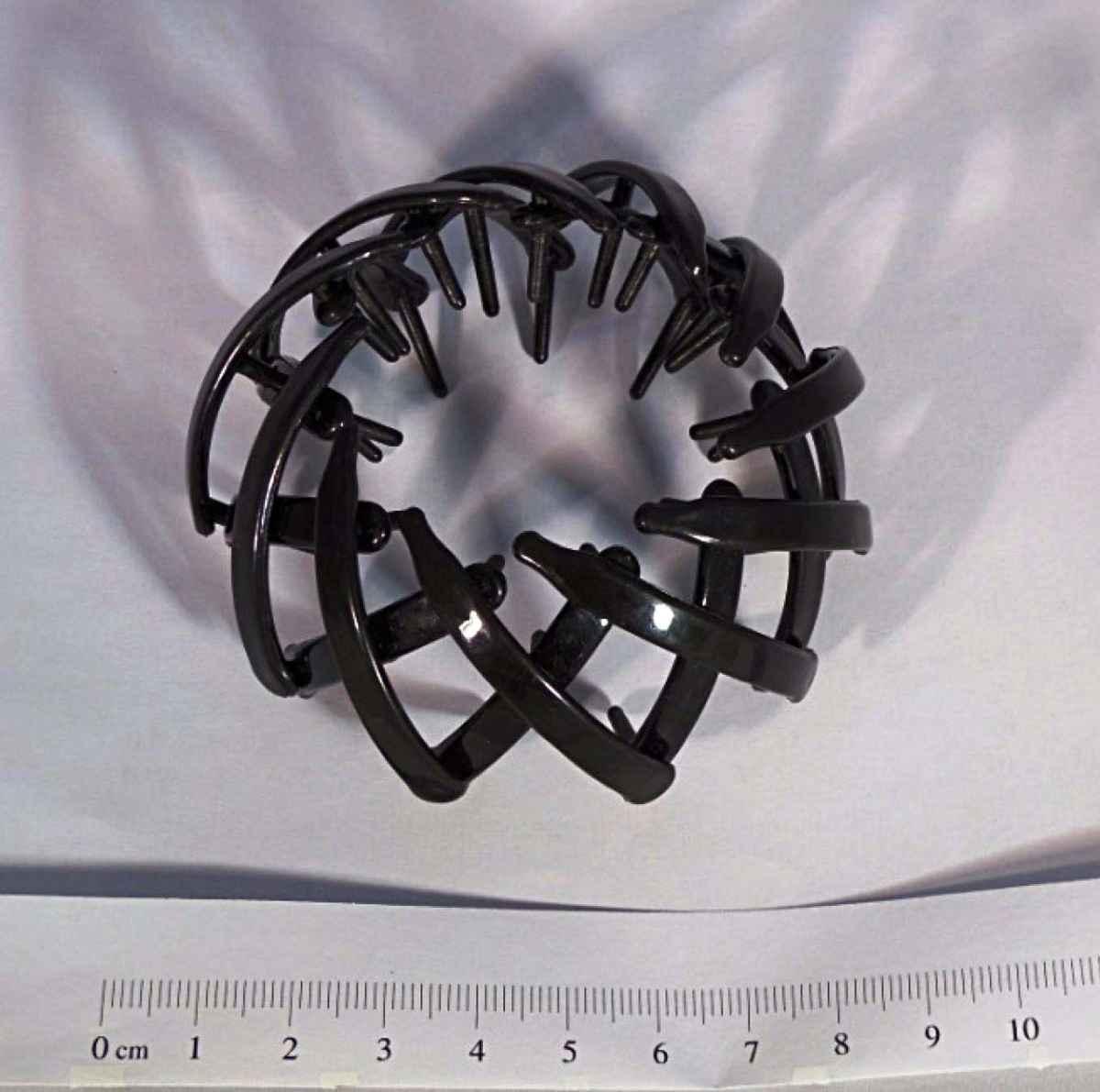 Fermacoda raggio nero/tartaruga 100% plastica