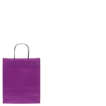 Shopper in carta h.24 x l.18 x p.8 cm colore viola