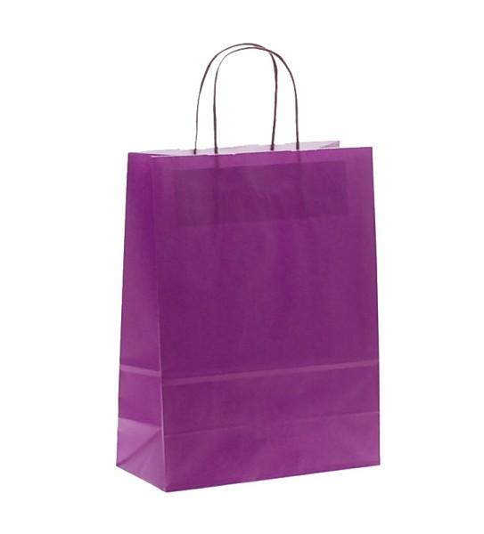 Shoppers carta H41 X L36 X P 12 colore viola manico ritorto SA41A0119VIOLAR  8024932006024