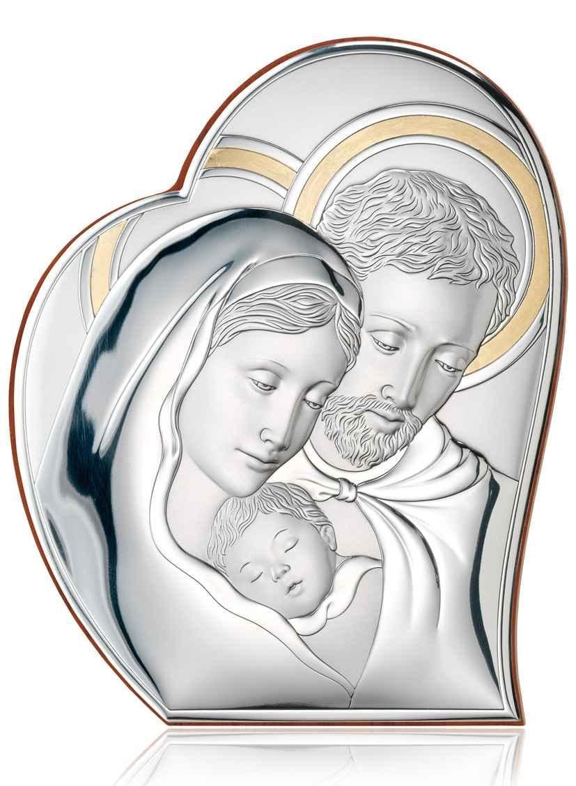 Sacra famiglia oro 34x42,5 cm valenti