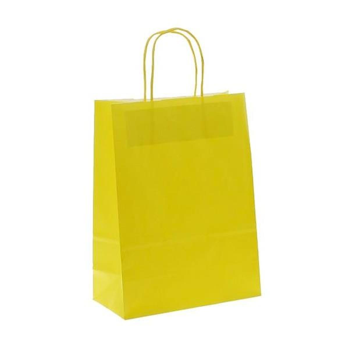 Shopper in carta h.29 x l.22 x p.10 cm colore giallo