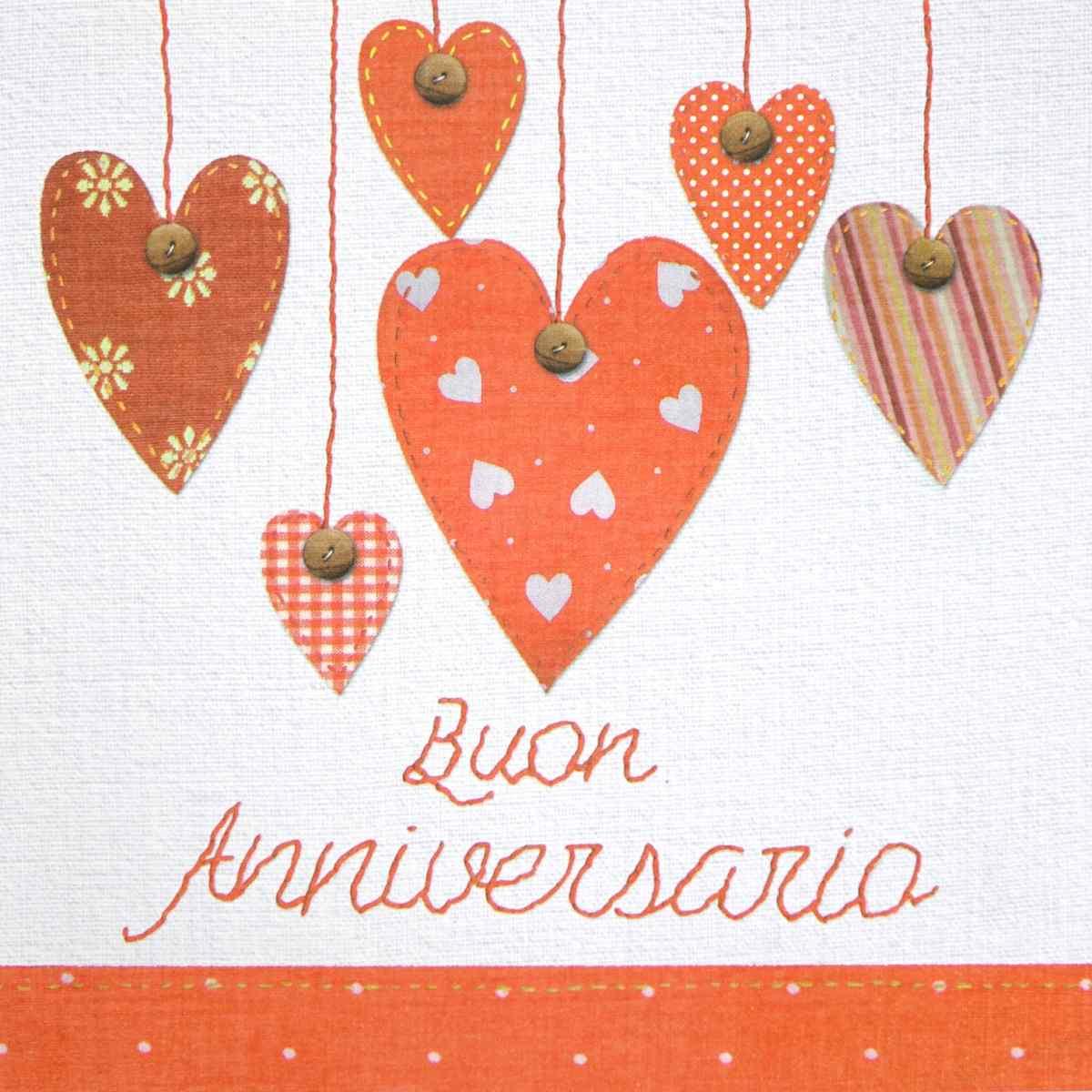 Biglietti auguri anniversario 16x16 cm
