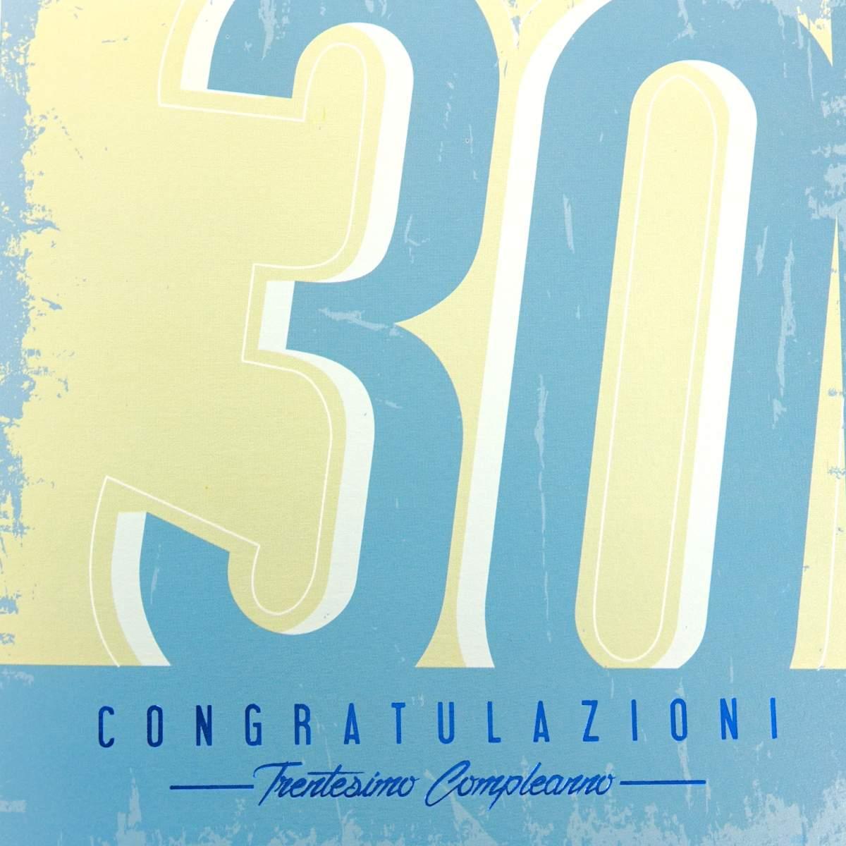 Biglietti auguri 30 anni 16x16 cm