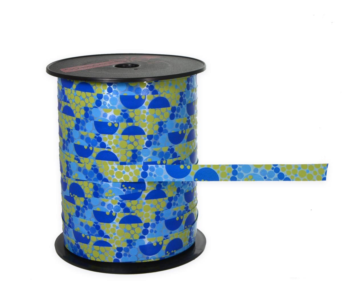 Rocchetto nastro fantasia turchese  mm..10 X 250 metri